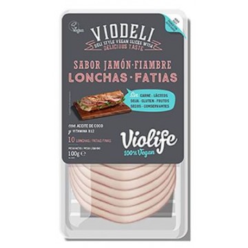 LONCHAS VEGANAS SABOR JAMON YORK REFRIGERADO 100G VIOLIFE